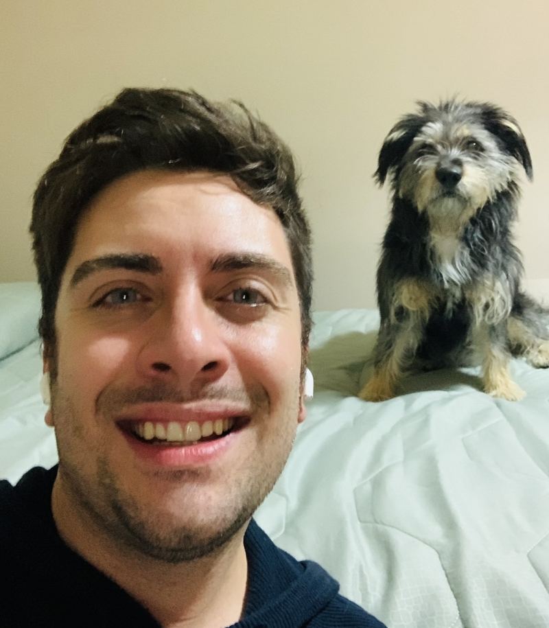Selfie with a small dog
