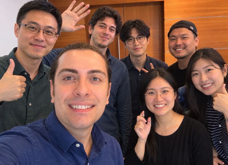 Selfie with the team in Shenzhen, 2019